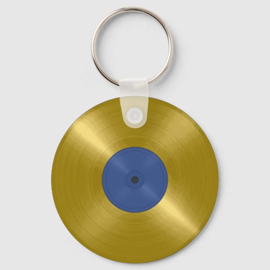 Gold Vinyl Record Album Schlüsselanhänger (Vorderseite)