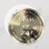 Gold Vinyl Record Class of Einladung (Vorne/Hinten)