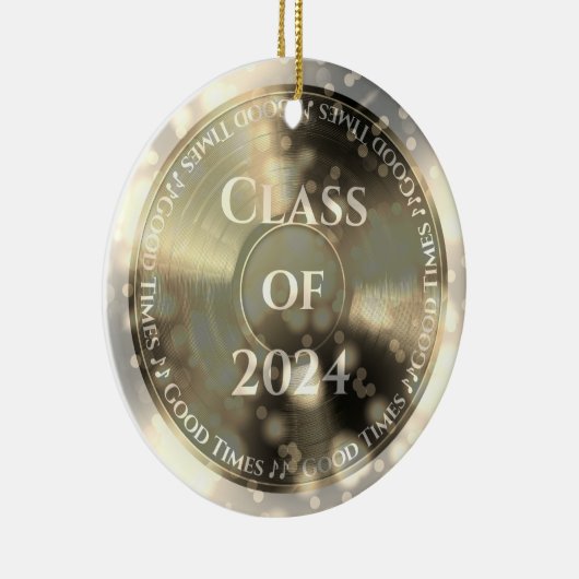 Gold Vinyl Record Class of Keramik Ornament (Rechts)