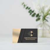 Gold Vinyl Record | Sound-Audio-Logo Visitenkarte (Stehend Vorderseite)