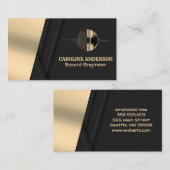 Gold Vinyl Record | Sound-Audio-Logo Visitenkarte (Vorne/Hinten)