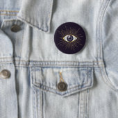 Gold & Violet Mystic Evil Eye Nazar Mati Button (Beispiel)