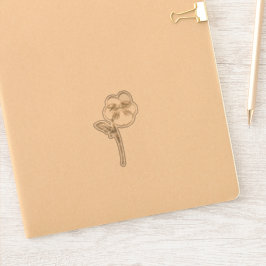 Gold Violet Pansy Blume Aufkleber