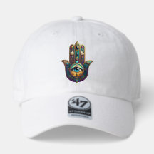 Gold Violet Teal Hamsa w/ Turquoise Third Eye