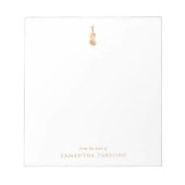 Gold Violin Einfaches Elegant Notizblock (Vorderseite)