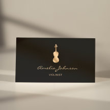 Gold Violin Elegante Script