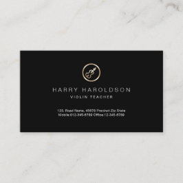 Gold Violin Icon Violin Teacher Business Card Visitenkarte