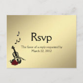 Gold Violin Music UAWG mit Entree Choice Postkarte (Vorderseite)