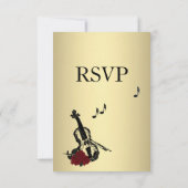 Gold Violin Music UAWG mit Entree Choice RSVP Karte (Rückseite)