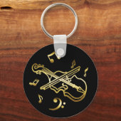 GOLD VIOLIN SCHLÜSSELANHÄNGER (Vorderseite)
