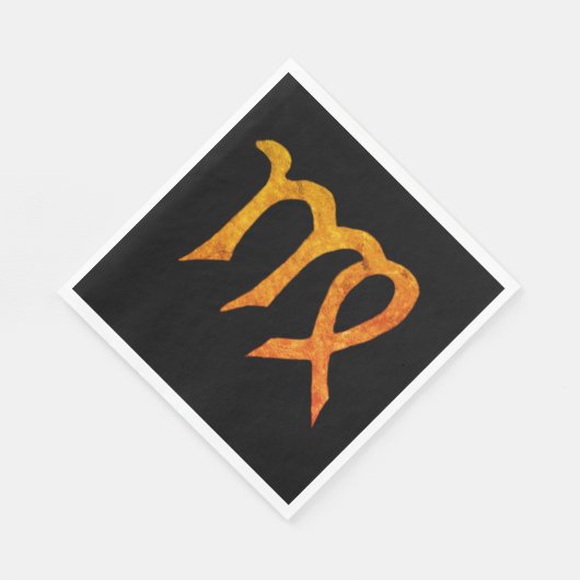 Gold Virgo Astrologie Schild Custom Serviette (Ecke)
