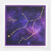 Gold-Virgo-Sternbild auf der dunklen Galaxie | Serviette (Vorderseite)
