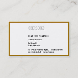 Gold Visitenkarte