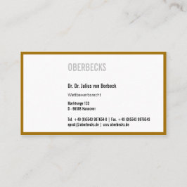 Gold Visitenkarte