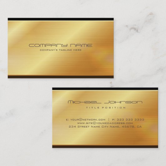 Gold Visitenkarte (Vorne/Hinten)