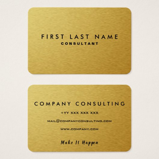 Gold-Visitenkarte (Vorne & Hinten)