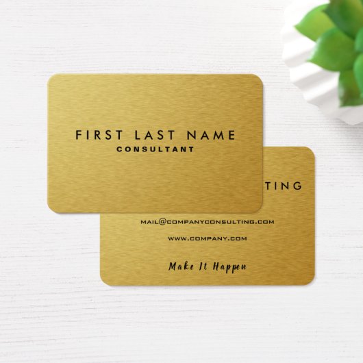 Gold-Visitenkarte (Schreibtisch)