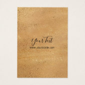 Gold-Visitenkarte für den Inhaber von Schmuck (Rückseite)