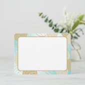 Gold Volleyball Flat Card Vielen Dank Einladung (Stehend Vorderseite)