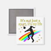 GOLD VOLLEYBALL IST MEIN LEBENSGESTALTUNG MAGNET (Vorderseite/Rückseite)