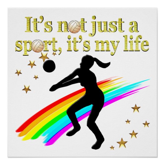 GOLD VOLLEYBALL IST MEIN LEBENSGESTALTUNG POSTER (Vorderseite)