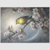Gold-Waldsänger-Vogel-Dekupage Seidenpapier (Vorderseite)