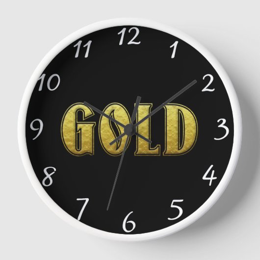 Gold Wall Clock Uhr (Vorderseite)