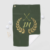 Gold Wappen Personalisiert Monogram Golfhandtuch (Insitu)