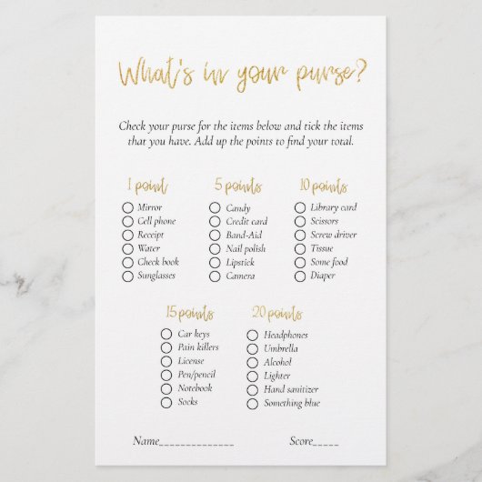 Gold, was in deinem Brautparty steckt (Vorderseite)