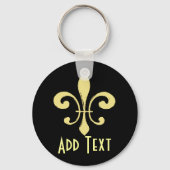 Gold Washout Lilie Schlüsselanhänger (Vorderseite)