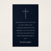 GOLD WASSER LILY BEILEID MEMORIAL DANKE KARTE (Rückseite)