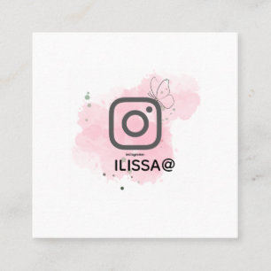 Gold Wasserfarbe Instagram Klein Quadratische Visitenkarte
