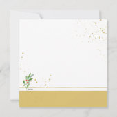 Gold Wasserfarbe Weihnachten Joyous Segen (Rückseite)