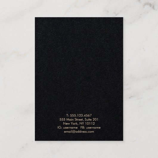 Gold Watercolor Abstrakt Earring Display Holder Visitenkarte (Rückseite)