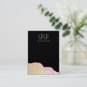 Gold Watercolor Abstrakt Earring Display Holder Visitenkarte (Stehend Vorderseite)