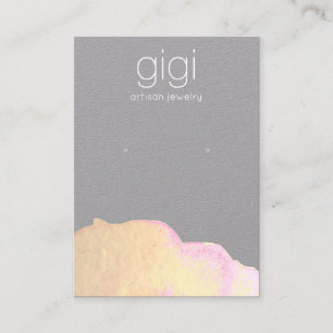 Gold Watercolor Abstrakt Earring Display Holder Visitenkarte