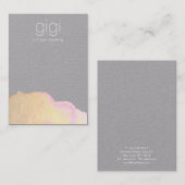 Gold Watercolor Abstrakt Earring Display Holder Visitenkarte (Vorne/Hinten)