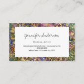 Gold watercolor and nebula mandala terminkarte (Rückseite)