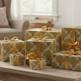 Gold Watercolor-Blume Geschenkpapier