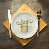 Gold Watercolor Einfache Oktoberfestrübe 7" Pappteller