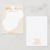 Gold Watercolor Handmade Earring Juwelier Display Visitenkarte (Vorne/Hinten)