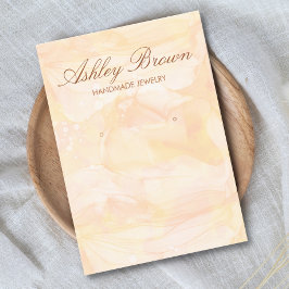 Gold Watercolor Handmade Schmuck Earring Display Visitenkarte