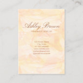 Gold Watercolor Handmade Schmuck Earring Display Visitenkarte (Rückseite)