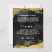 Gold Watercolor Mitzvah Event Details Karte (Rückseite)
