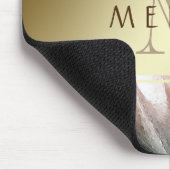 Gold Watercolor Monogram personalisieren Mousepad (Ecke)