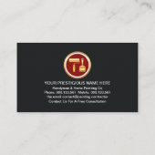 Gold Wave Blue Gray Layers Painter Visitenkarte (Rückseite)