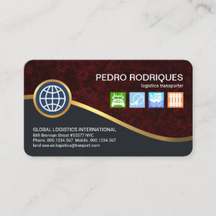 Gold Wave Land Air Sea Rail Logistics Visitenkarte