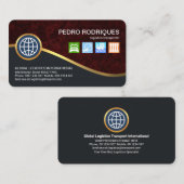 Gold Wave Land Air Sea Rail Logistics Visitenkarte (Vorne/Hinten)