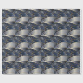 Gold Wave Lines, Abstrakt Vintag. Geschenkpapier (Flach)