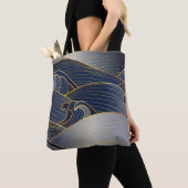 Gold Wave Lines, Abstrakt Vintag. Tasche (Von Nahem)